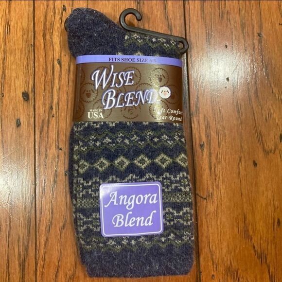 Wise Blend Angora Denim Color Socks, Size M, NWT - Picture 4 of 5